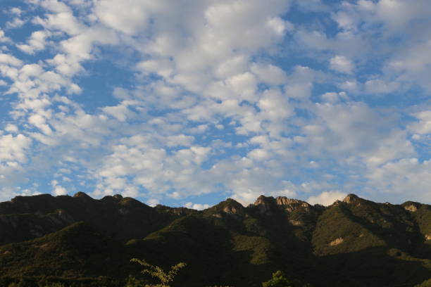 cumulocirrus clouds(cumulus clouds) ridge mountains in South Korea