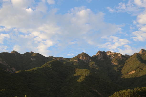 cumulocirrus clouds(cumulus clouds) ridge mountains in South Korea