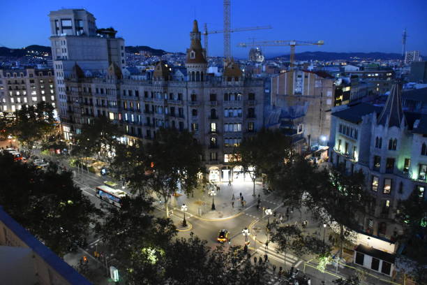 istock Aerial view of Catalunya Square 1064431544