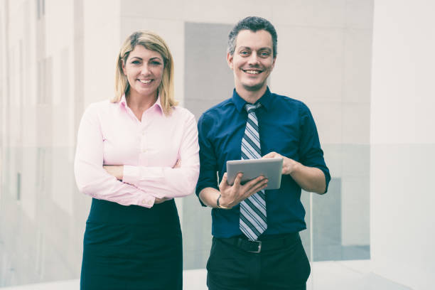 istock Smiling successful business team being leader in their field 1064442302