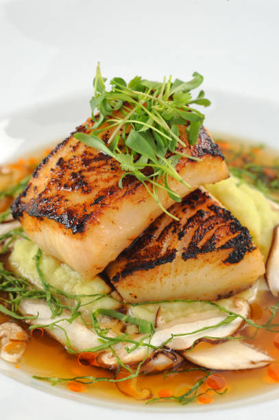 istock Chilean Sea Bass on a Polenta Blanket 1064442486