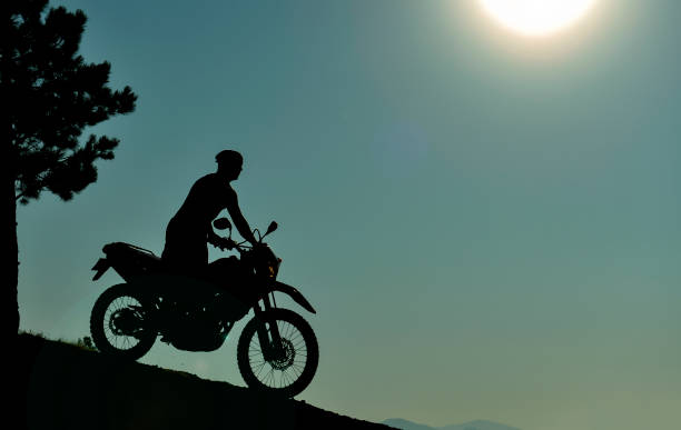 istock motorcycle in the nature with adventure and sightseeing 1064447280