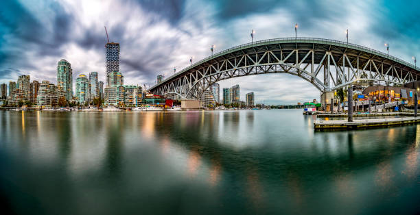 istock Vancouver waterfront skyline with granville bridge under storm clouds 1064452124