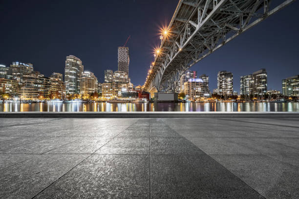 istock empty pavement front of vancouver harbor skyline 1064453426