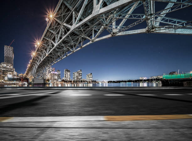 istock motion blur road travel under Granville bridge 1064453710