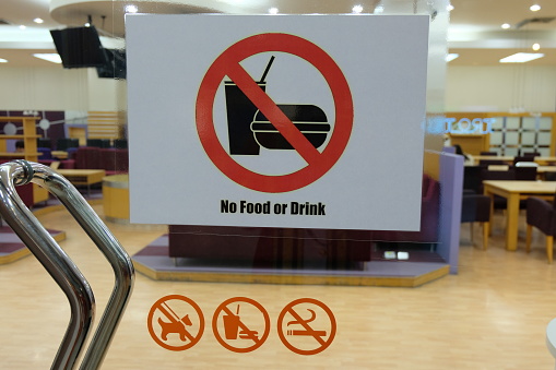 No food or drink in the library