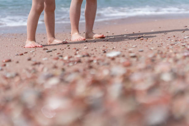 istock Kids standing on the beach 1064455812
