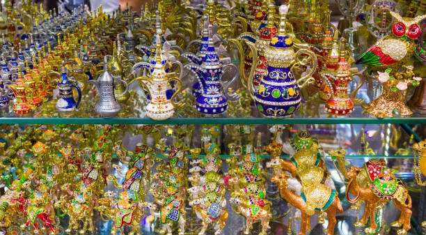istock Arabic Souvenirs camels lamps in the Bazaar 1064456506