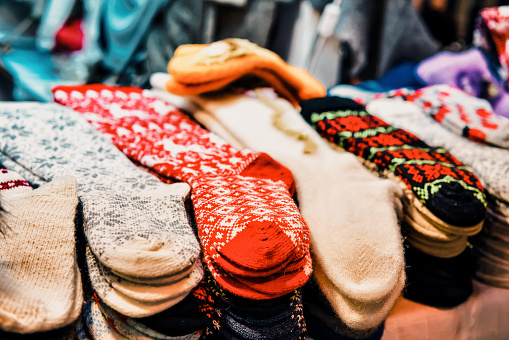 Woolen and warm socks Riga Christmas Market