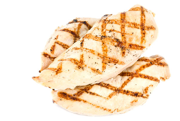 istock Grilled Chicken Breasts Isolated on White 106446239