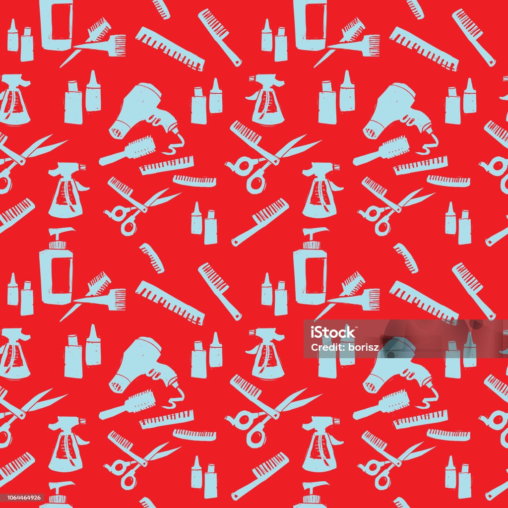 Salon objects. Seamless background pattern. Salon objects. Seamless background pattern. Vector illustration. Pattern stock vector