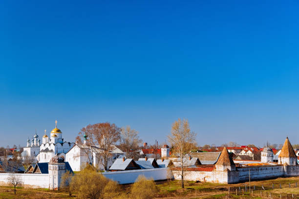 istock Panorama of Intercession Pokrovsky Monastery in Suzdal 1064467930