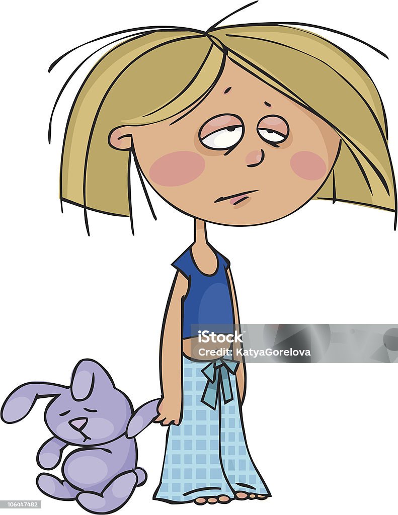 Phim Hoạt Hình Của Cô Gái Mệt Mỏi Kéo Chú Thỏ Nhồi Bông Của Mình ...