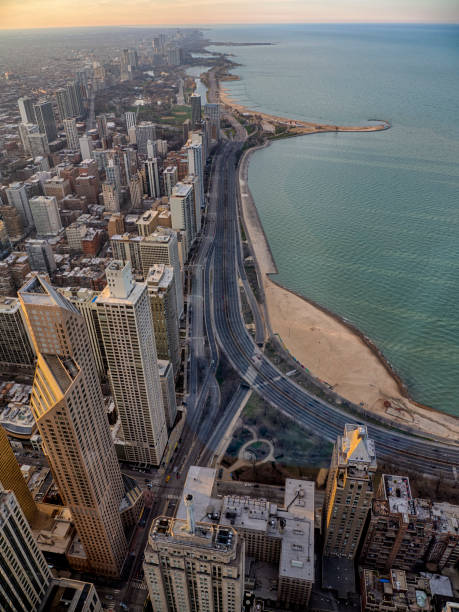 istock Chicago Oak Street Beach from above 1064475706