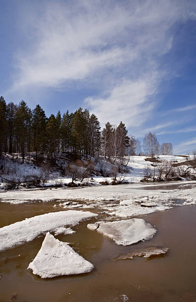 istock Floating of ice at the Belaya river 106447949