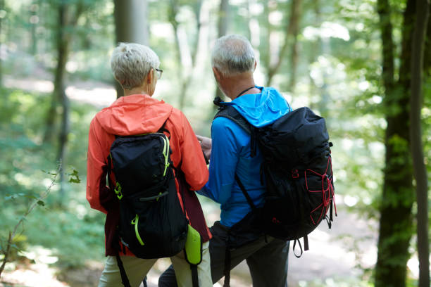 istock Active senior hiker couple enjoying outdoors 1064481138