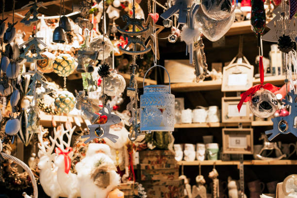 istock Different small toys selling at Christmas Fair 1064485436