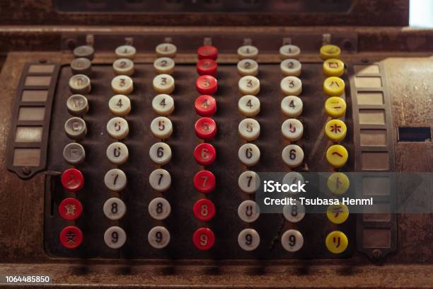 Vitage Typewriter Retro Background Material Stock Photo - Download Image Now - Abacus, Antique, Author