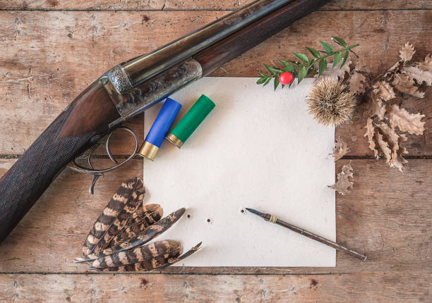 istock Hunting season still life in retro style 1064486636