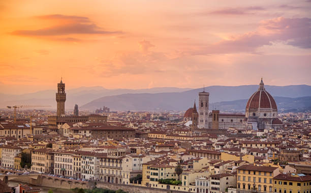istock Florence Cityscape at beautiful sunset light 1064487222