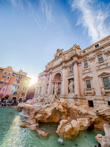 istock Fontana Di Trevi at sunset in Rome 1064488874