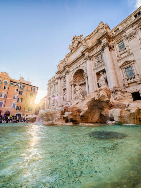 istock Fontana Di Trevi at sunset in Rome 1064488912