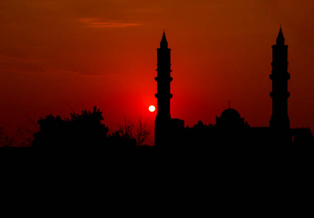 istock Silhouette Mosque at sunset time Jeddah Saudi Arabia 1064489754
