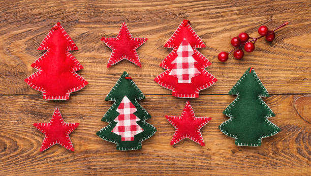 istock Handmade Christmas decorations, diy project for holidays 1064504516