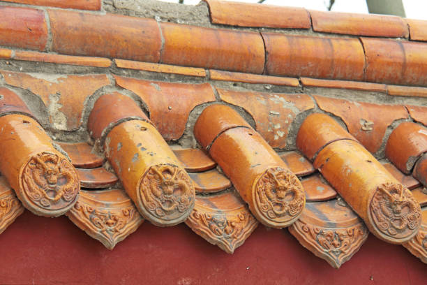 istock Roof tiles China. Monastery of Shaolin 1064507540