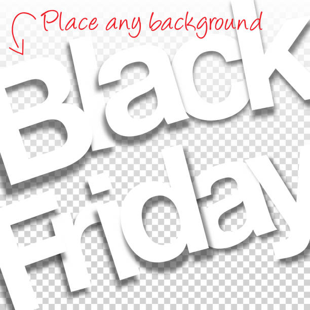 istock Black Friday sale for design - Paper font on Blank background 1064512048