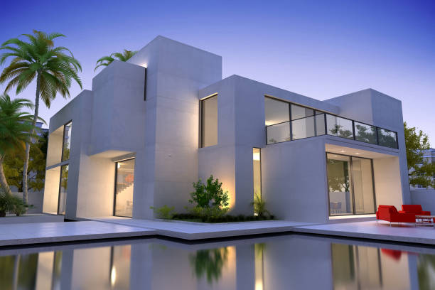 istock Beautiful modern luxurious house 1064514674