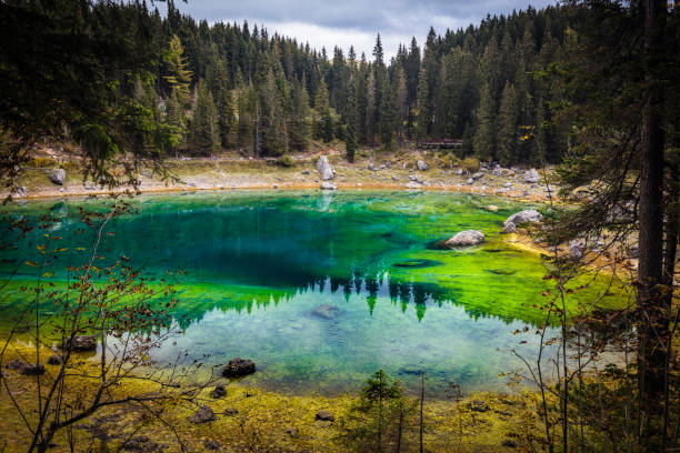 istock carezza lake in italy 1064521972