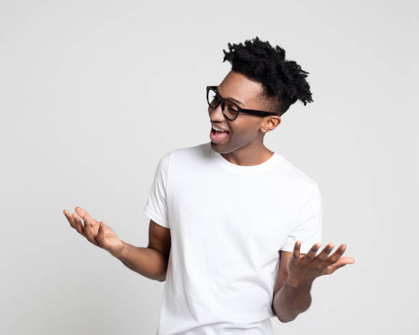istock Excited afro american man looking away 1064530202