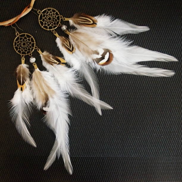 istock hand made earrings in dream catcher style 1064530592