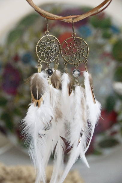 istock hand made earrings in dream catcher style 1064530600