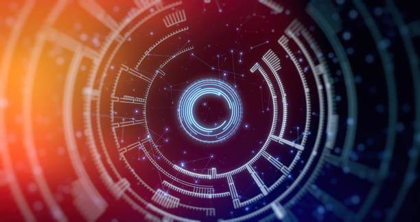 istock Hologram of blank HUD screen 1064538816