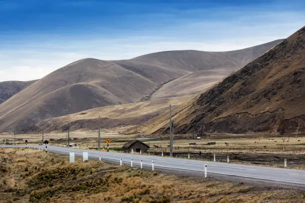 Photo of road in highlands in Peru