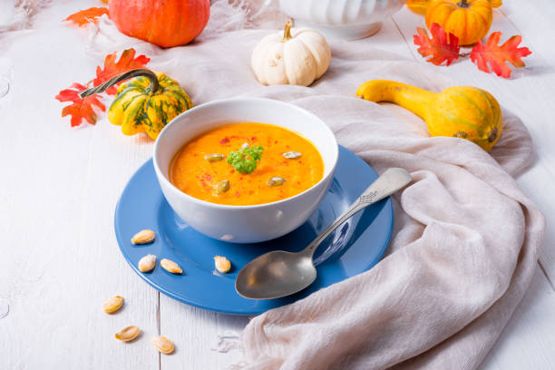 istock healthy pumpkin soup with ginger carrots and coconut milk 1064546556