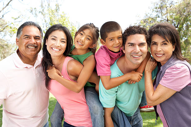 istock Extended Family Group In Park 106454657