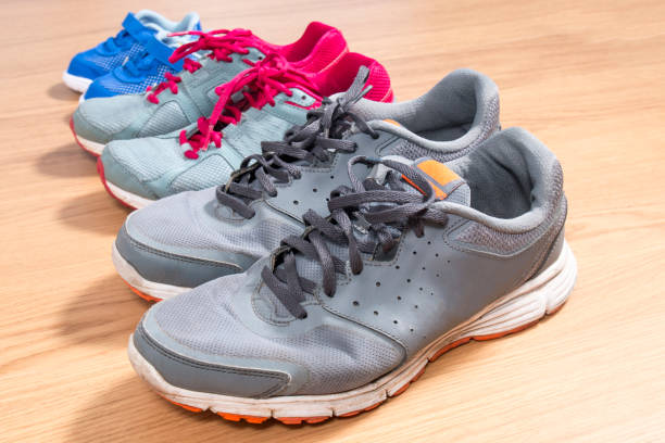 istock Three pairs of sneakers 1064550294