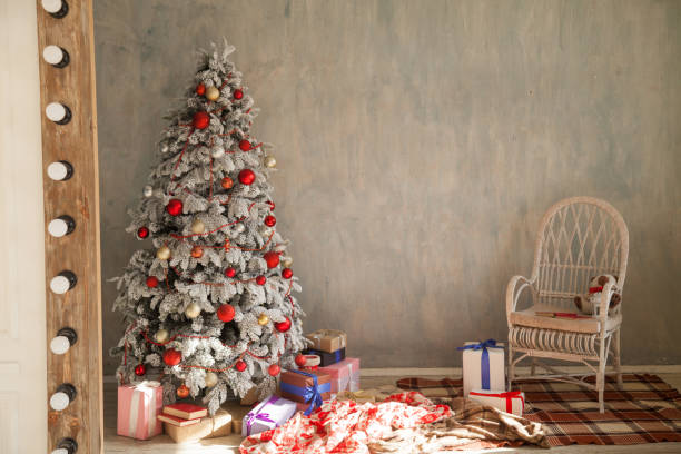 istock antique Christmas tree new year winter gifts decor 1064560404