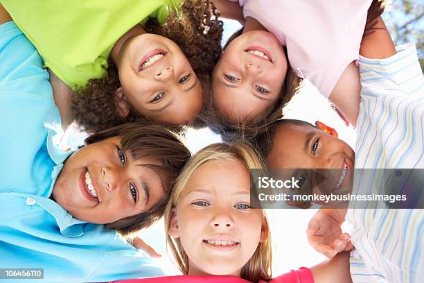 Children Looking Down Into Camera Stock Photo - Download Image Now - Child, Portrait, White People