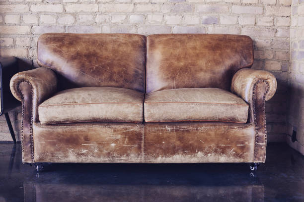 istock Living room with vintage style  leather sofa 1064561954