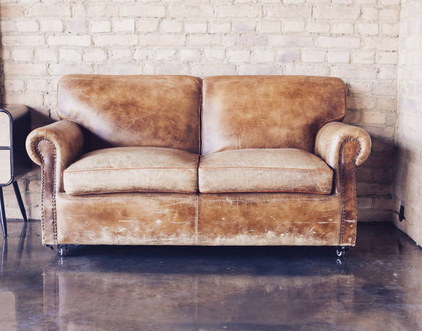 istock Living room with vintage style  leather sofa 1064561978
