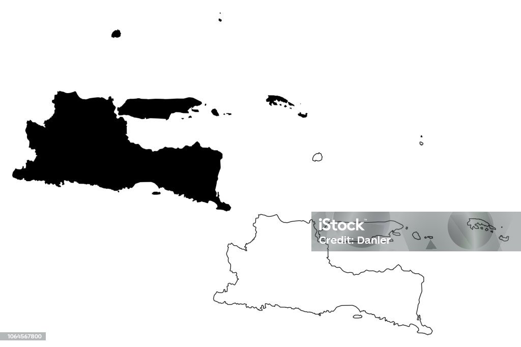East Java Map High Resolution East Java Map Vector Stock Illustration - Download Image Now - Abstract ...