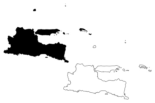 East Java Map Vector Stock Illustration - Download Image Now - Abstract ...