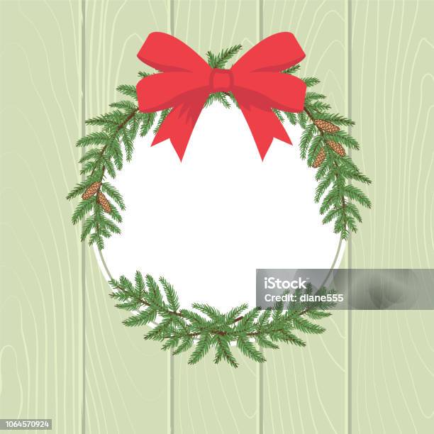 Evergreen Frame With Space For Text Stock Illustration - Download Image Now - Border - Frame, Branch - Plant Part, Copy Space