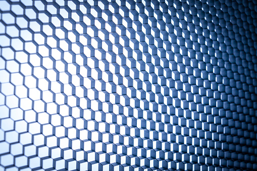 Honeycomb grid mesh background texture