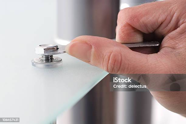 Womans Hand At Work Stock Photo - Download Image Now - Bolt - Fastener, Furniture, Adult