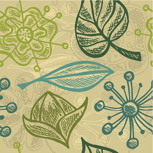 floral fundo sem costura Doodle - ilustração de arte em vetor